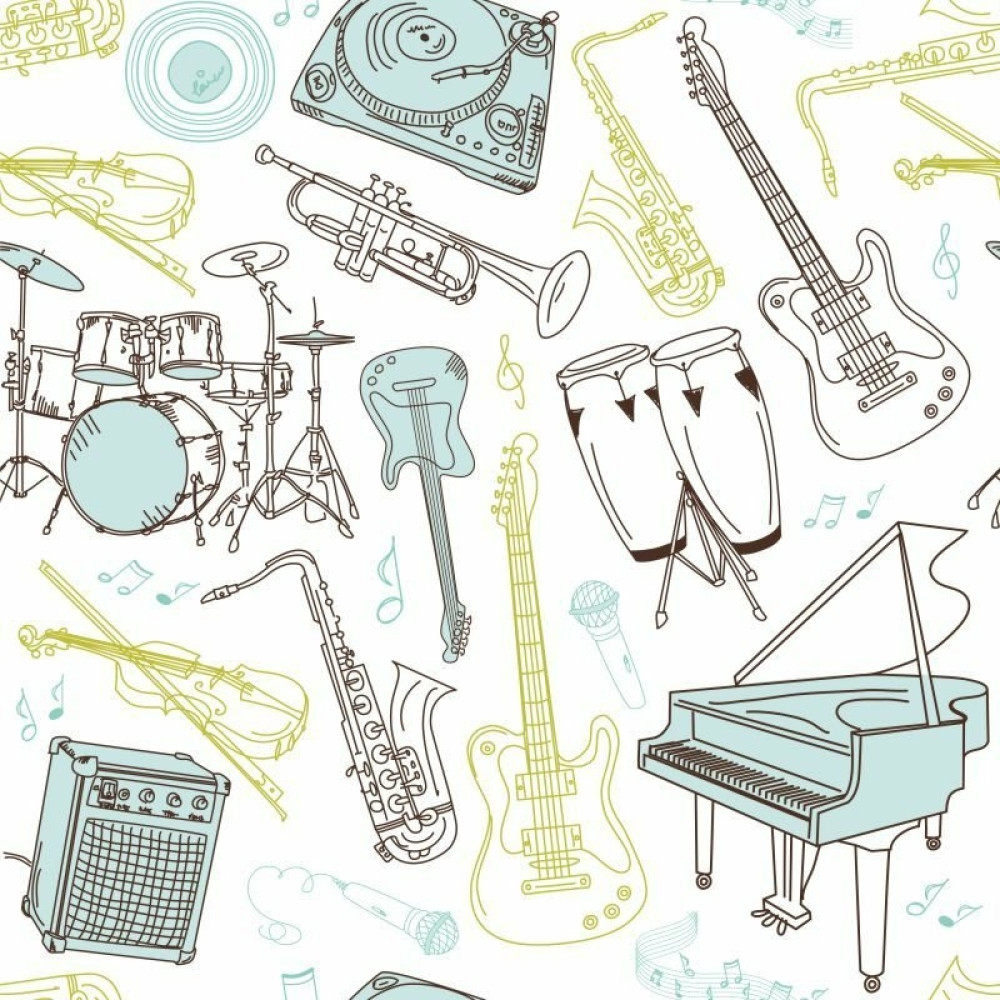 Papel de Parede Teen Instrumentos Musicais