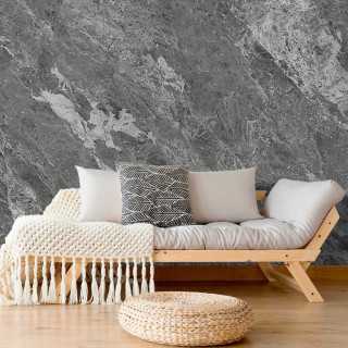 Papel de Parede Personalizado Mármore Pedra Areia Escura