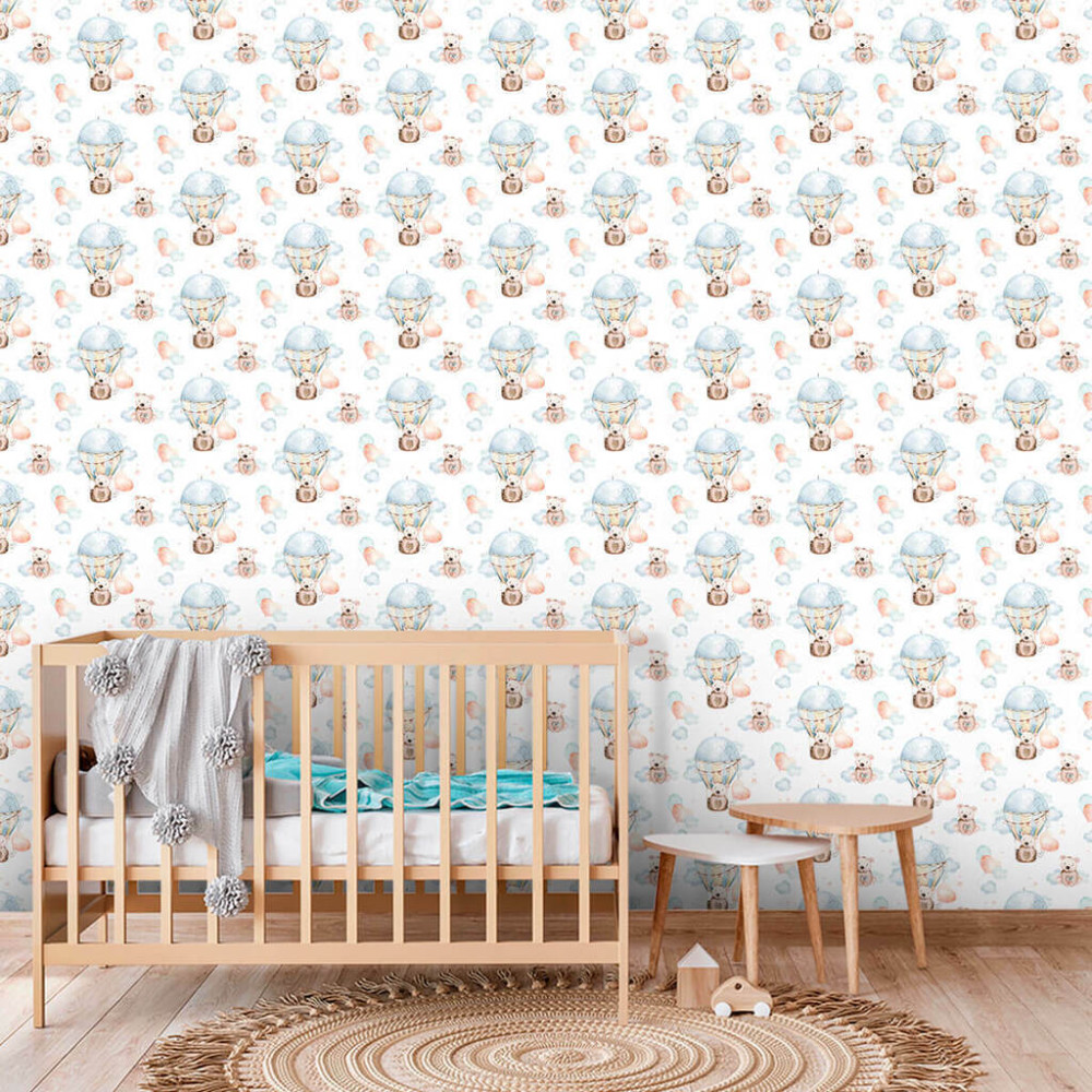 Papel de Parede Baby Ursinhos nos Balões