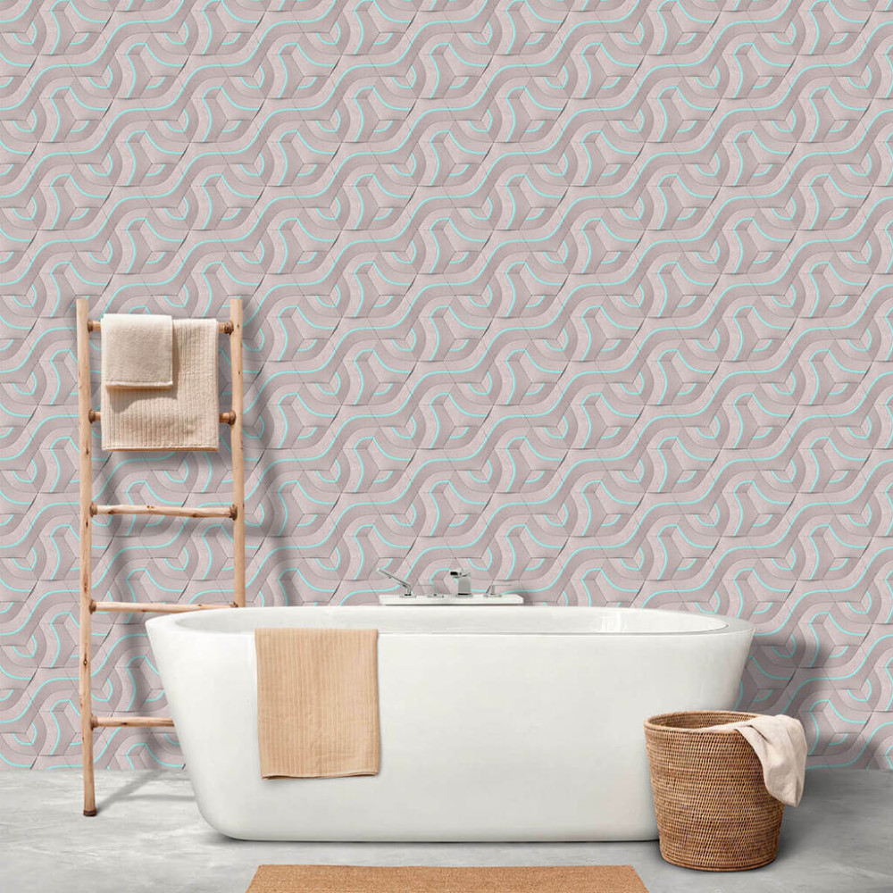 Papel de Parede Geométrico Labirinto