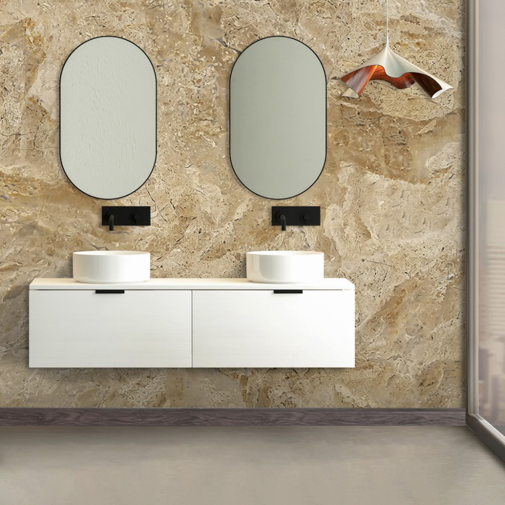 Papel de Parede Personalizado Mármore Champagne Rústico Papel de Parede Personalizado Mármore Champagne Rústico