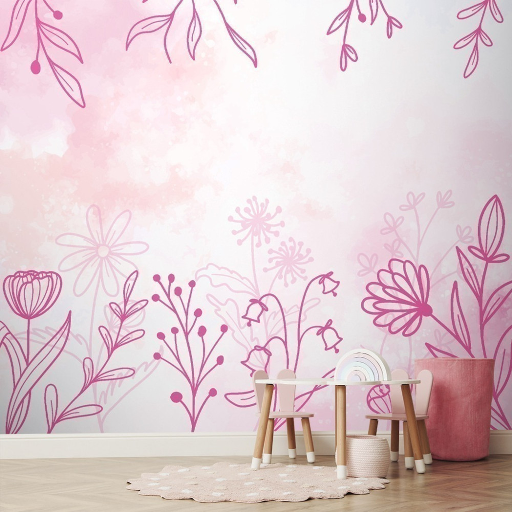 Papel de Parede Personalizado Florais Leve Papel de Parede Personalizado Florais Leve