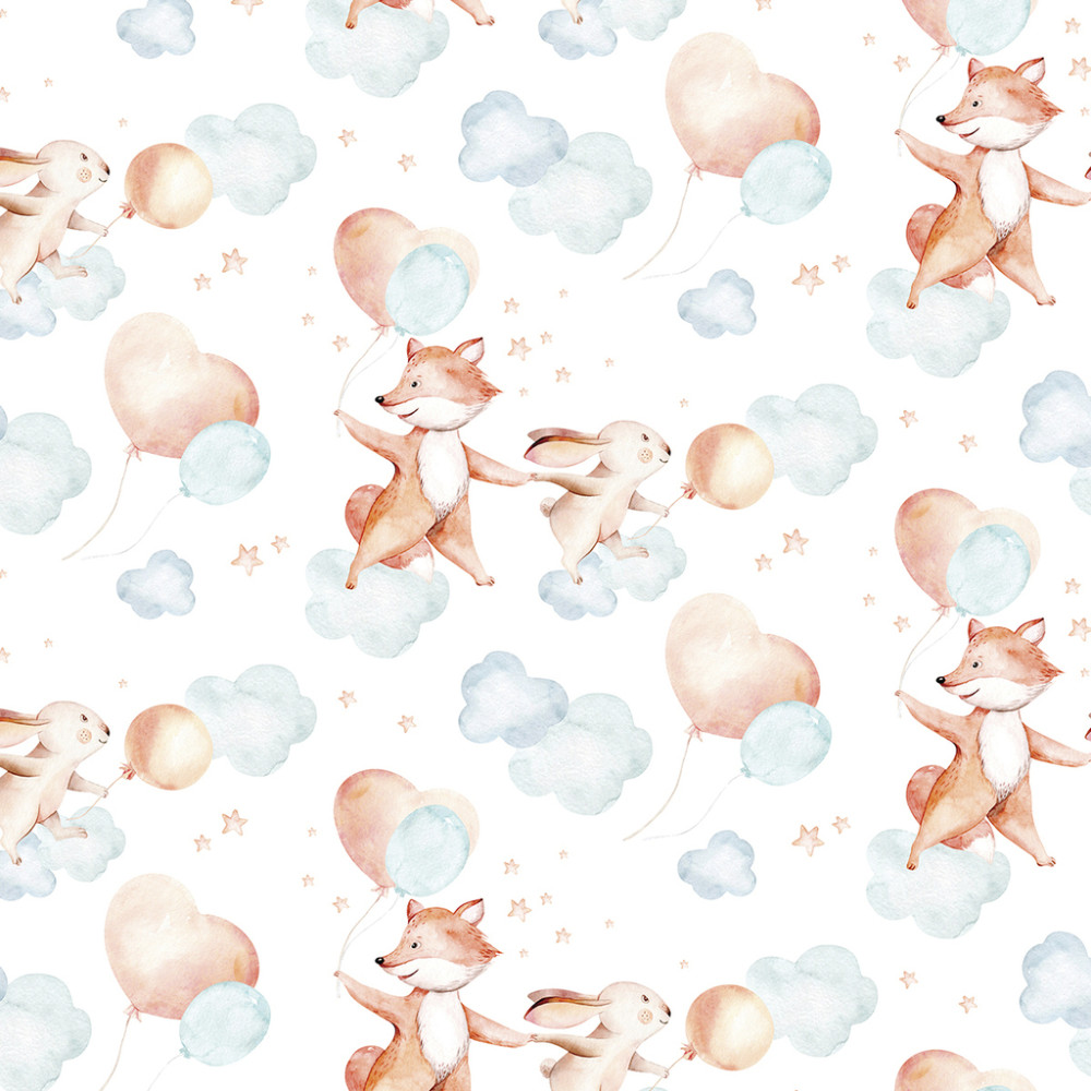 Papel de Parede Baby Raposas Encantadas Papel de Parede Baby Raposas Encantadas