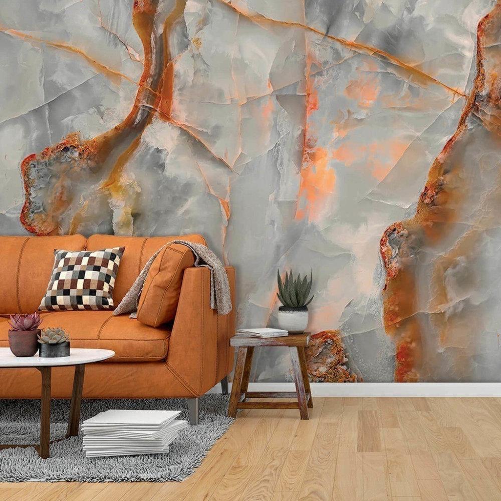 Papel de Parede Personalizado Mármore Grafite Papel de Parede Personalizado Mármore Grafite