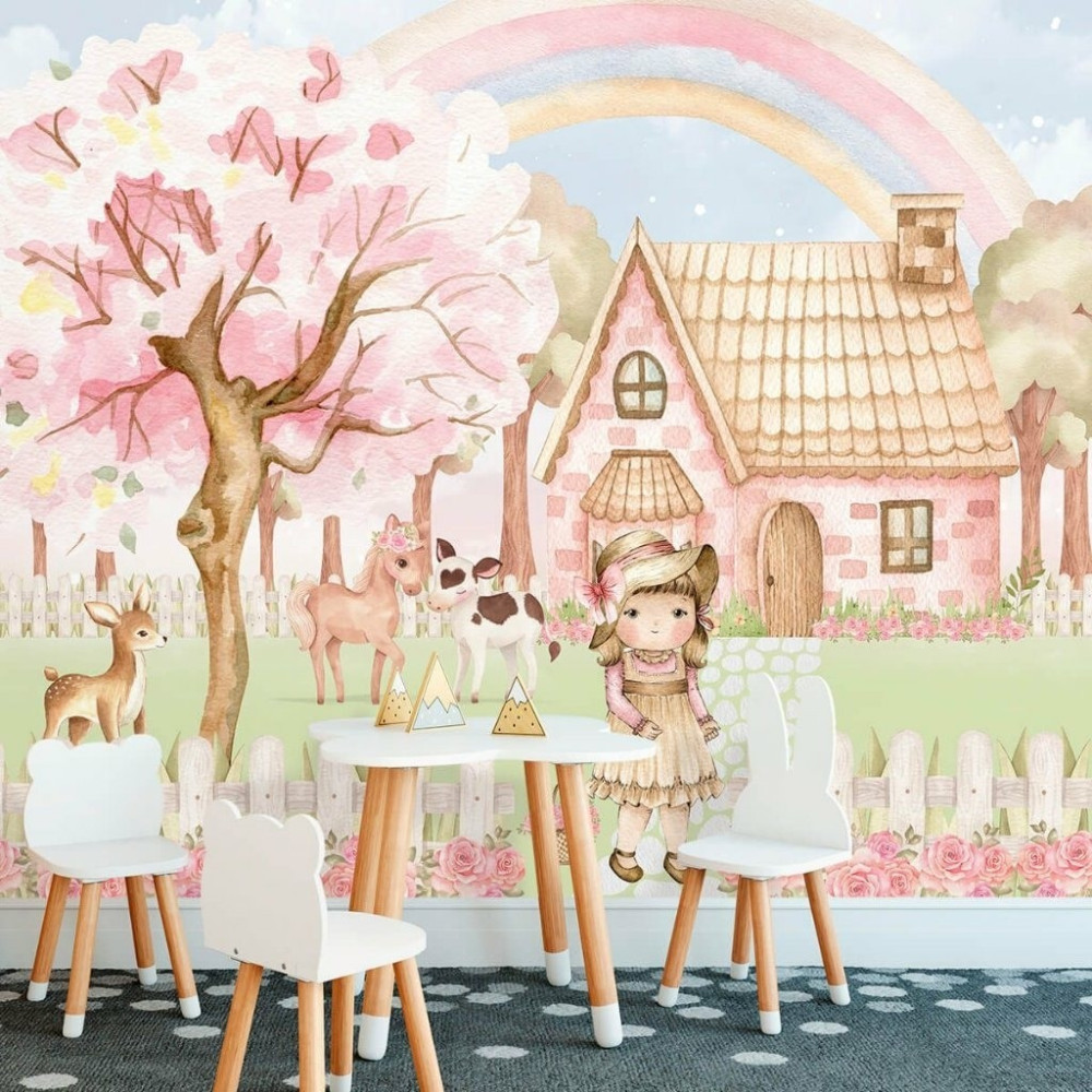 Papel de Parede Personalizado Fazendinha Encantada