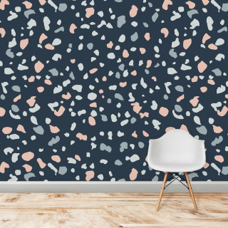 Papel De Parede Personalizado Granilite Fundo Azul Escuro