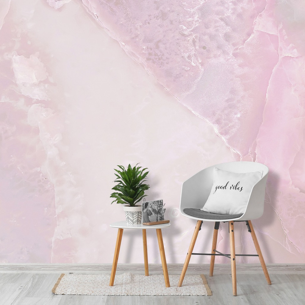 Papel de Parede Personalizado Mármore Rosa Sútil Papel de Parede Personalizado Mármore Rosa Sútil