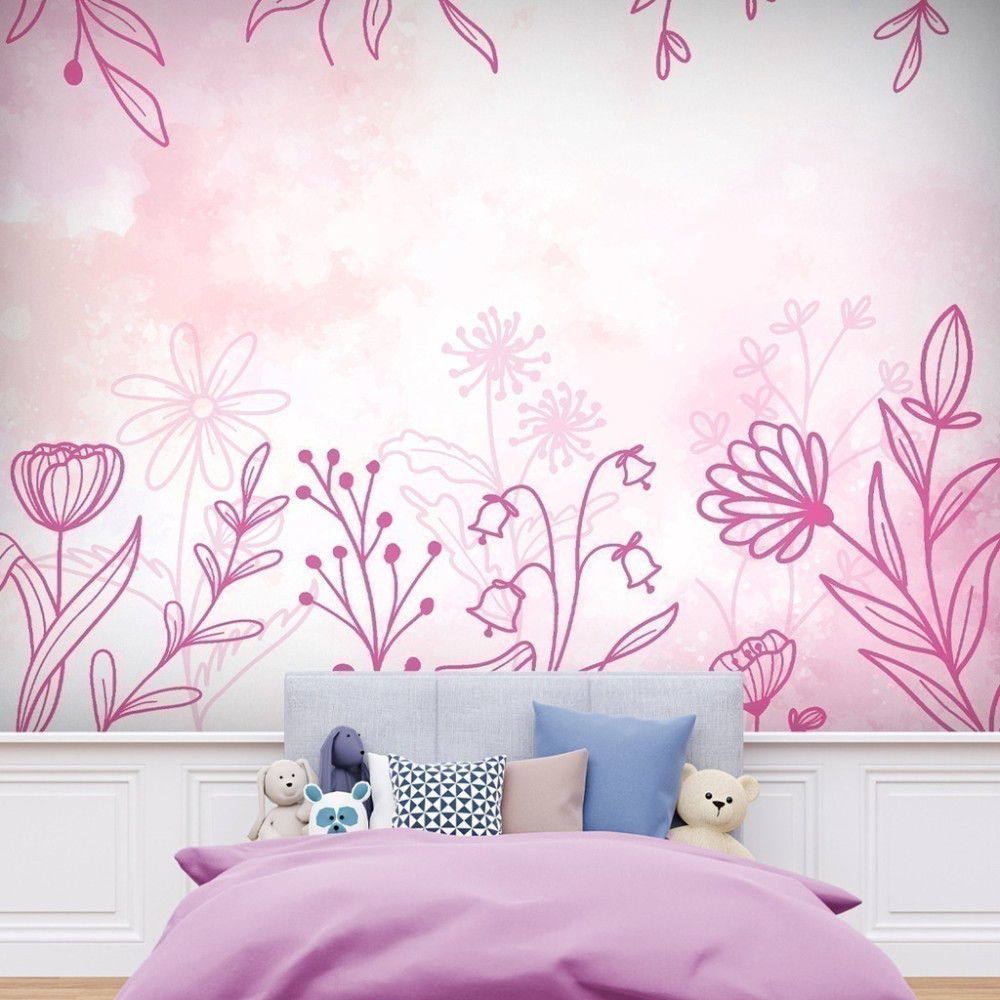 Papel de Parede Personalizado Florais Leve Papel de Parede Personalizado Florais Leve