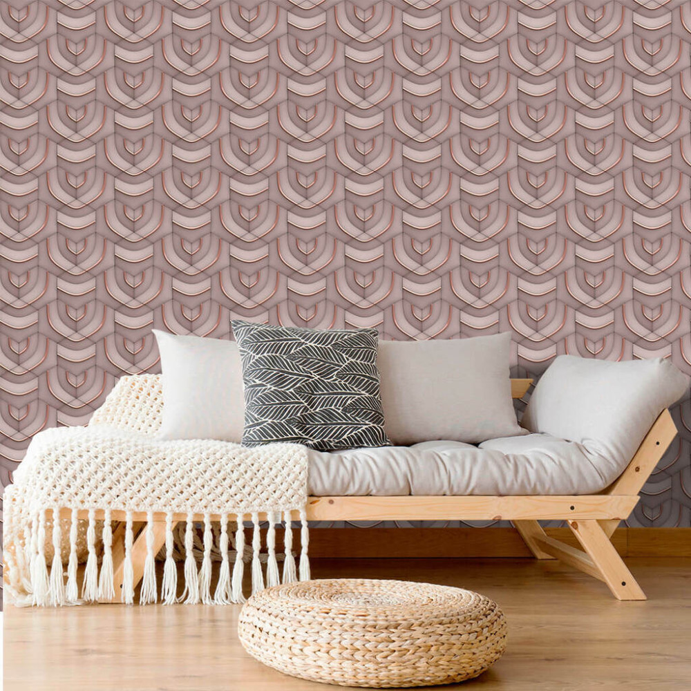 Papel de Parede Geométrico Fusão Moderna Papel de Parede Geométrico Fusão Moderna