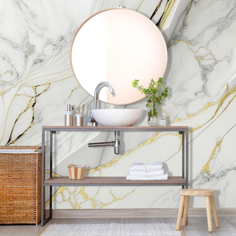 Papel de Parede Personalizado Mármore Porcelana Chique