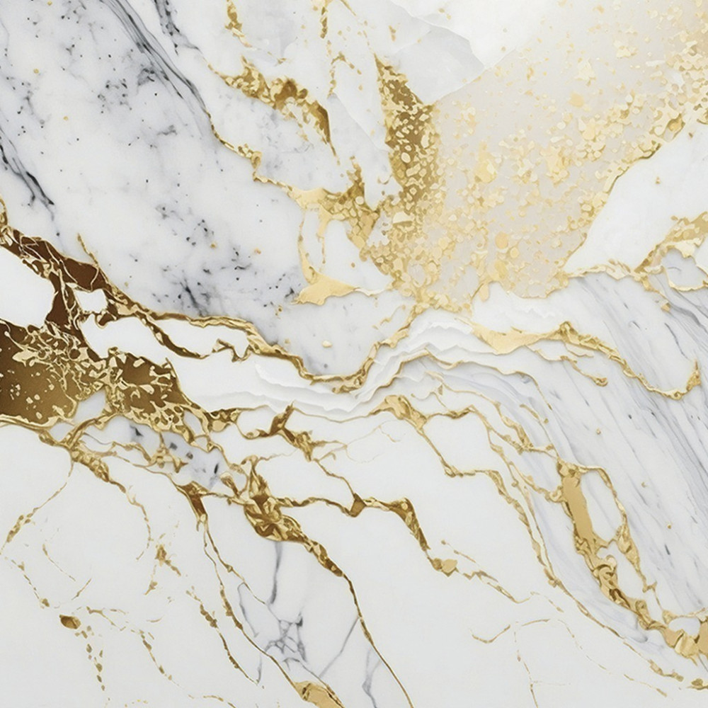 Papel de Parede Personalizado Mármore Alabastro com Dourado