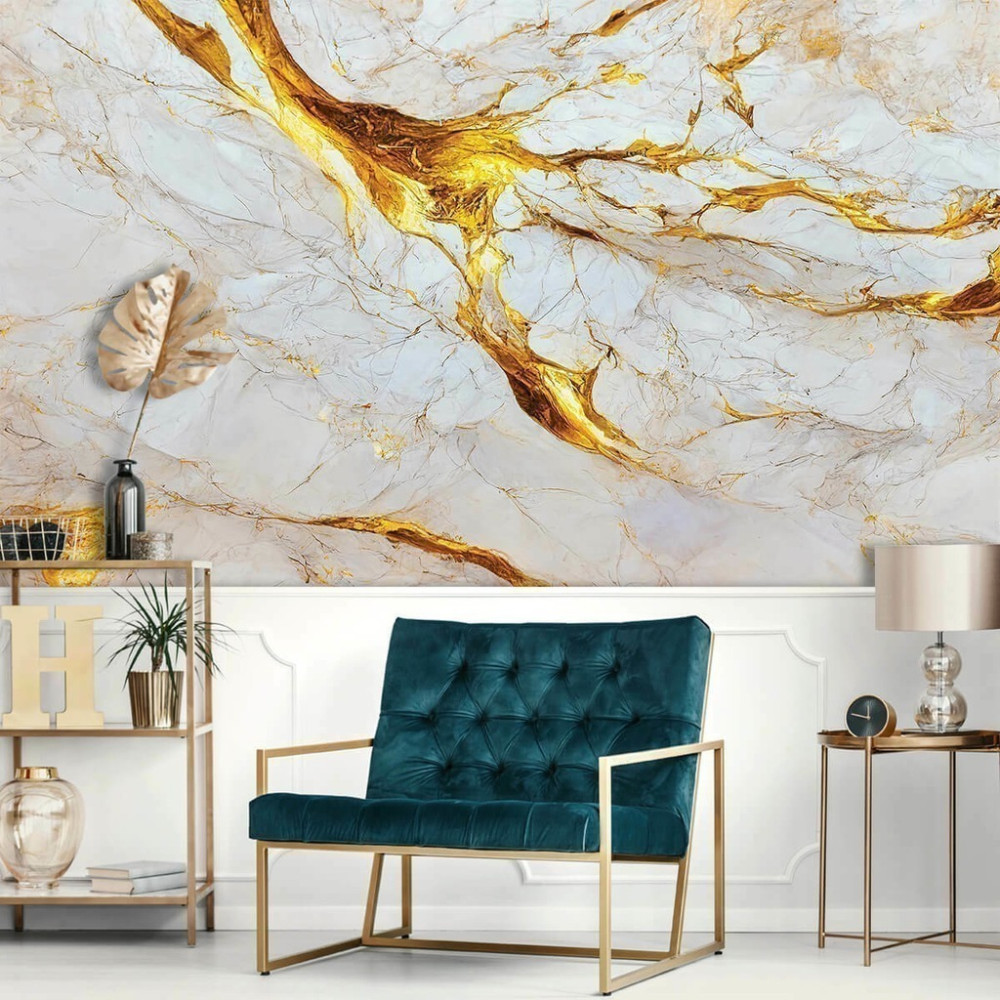Papel de Parede Personalizado Mármore Disperso Chique