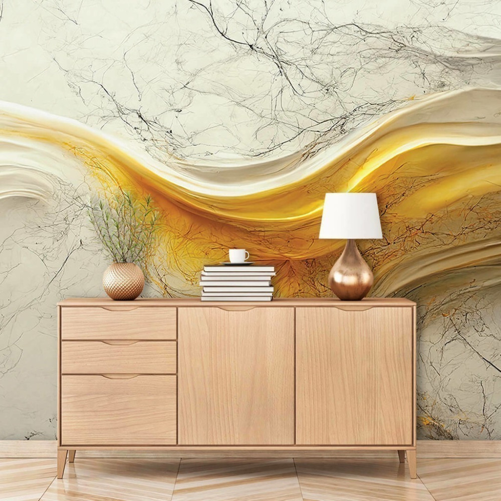 Papel de Parede Personalizado Mármore Alabastro Dourado Papel de Parede Personalizado Mármore Alabastro Dourado