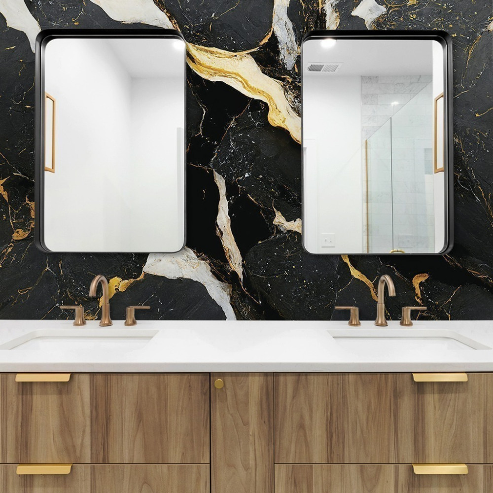 Papel de Parede Personalizado Mármore Luz e Sombra Papel de Parede Personalizado Mármore Luz e Sombra