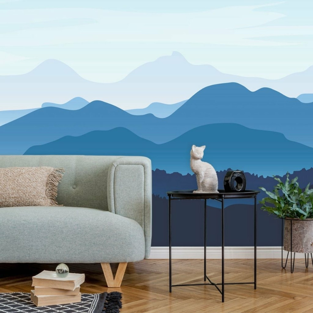 Papel De Parede Personalizado Blue Hills Papel De Parede Personalizado Blue Hills