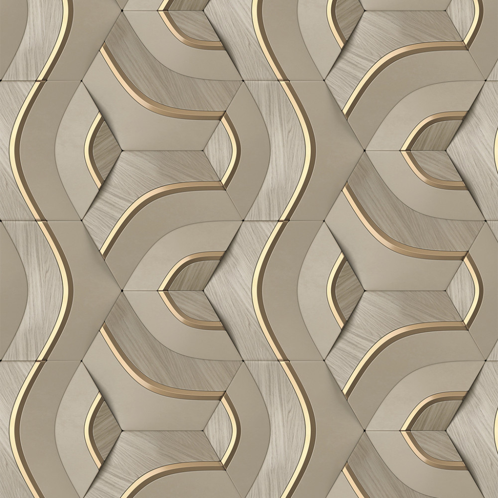 Papel de Parede Geométrico Bege