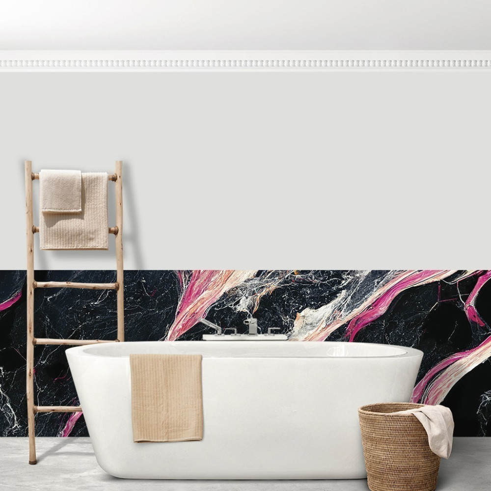 Papel de Parede Personalizado Mármore Pedra Dark Pink Papel de Parede Personalizado Mármore Pedra Dark Pink