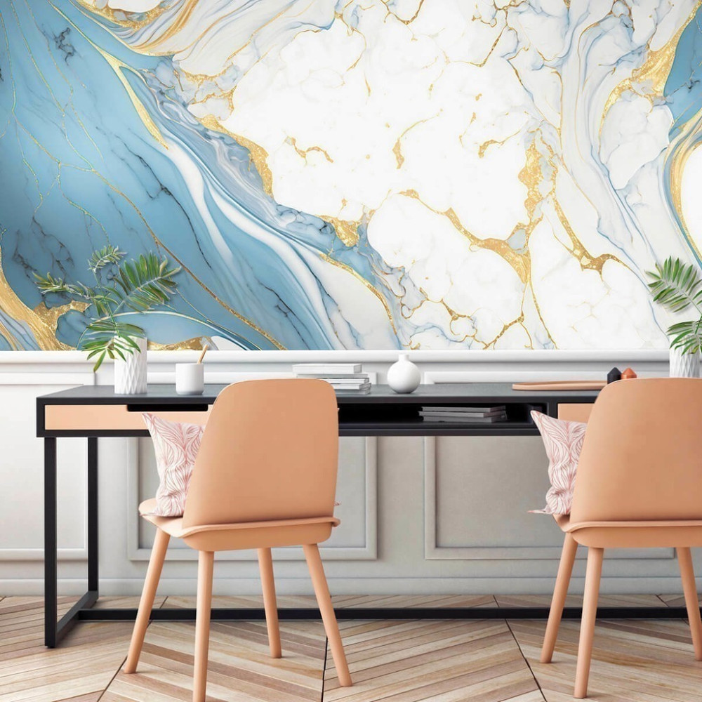 Papel de Parede Personalizado Mármore Abstrato Leve