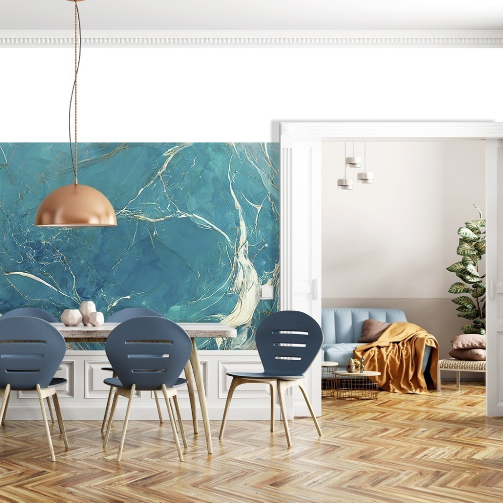 Papel de Parede Personalizado Mármore Lápis Lazúli Papel de Parede Personalizado Mármore Lápis Lazúli