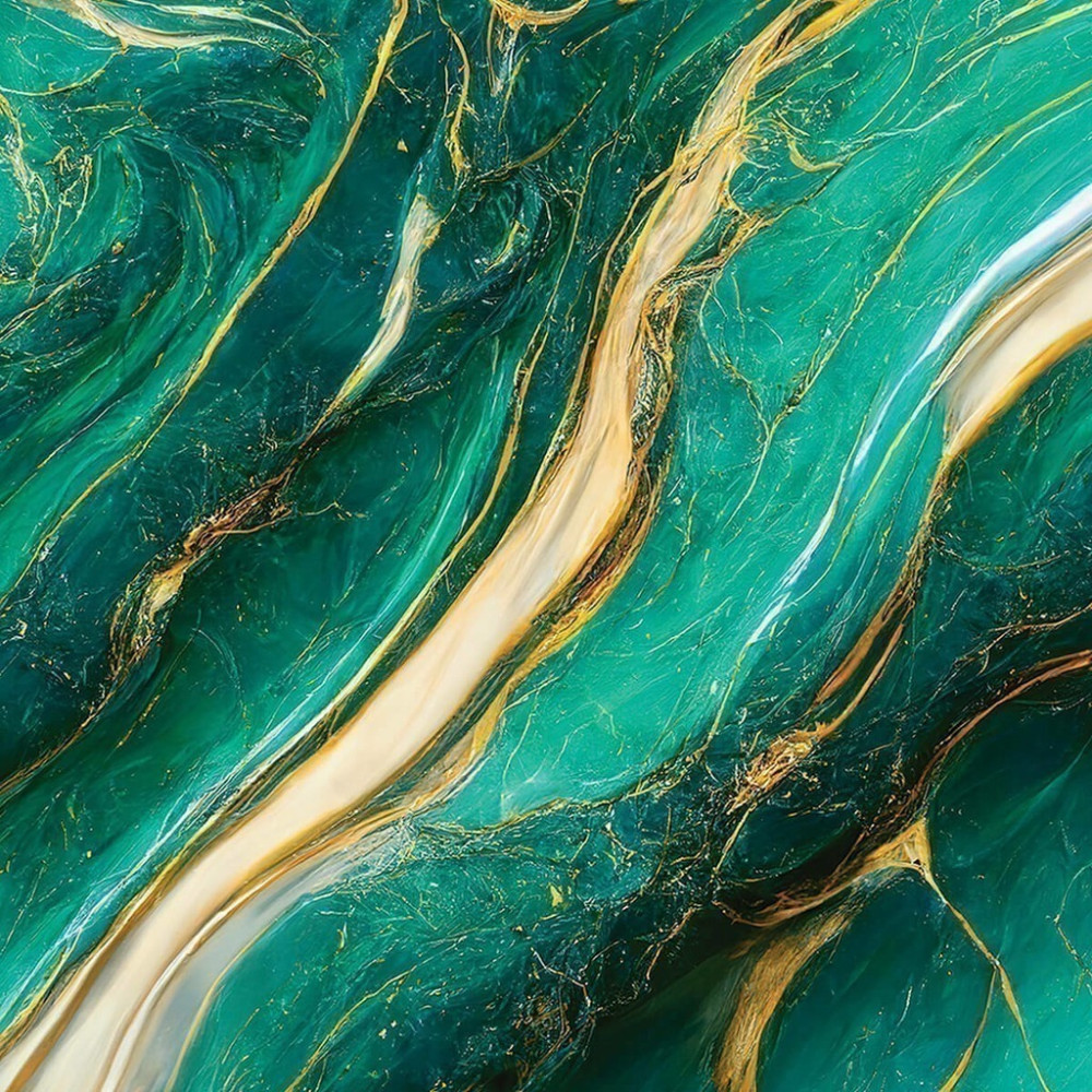 Papel de Parede Personalizado Mármore Jade com Dourado Papel de Parede Personalizado Mármore Jade com Dourado