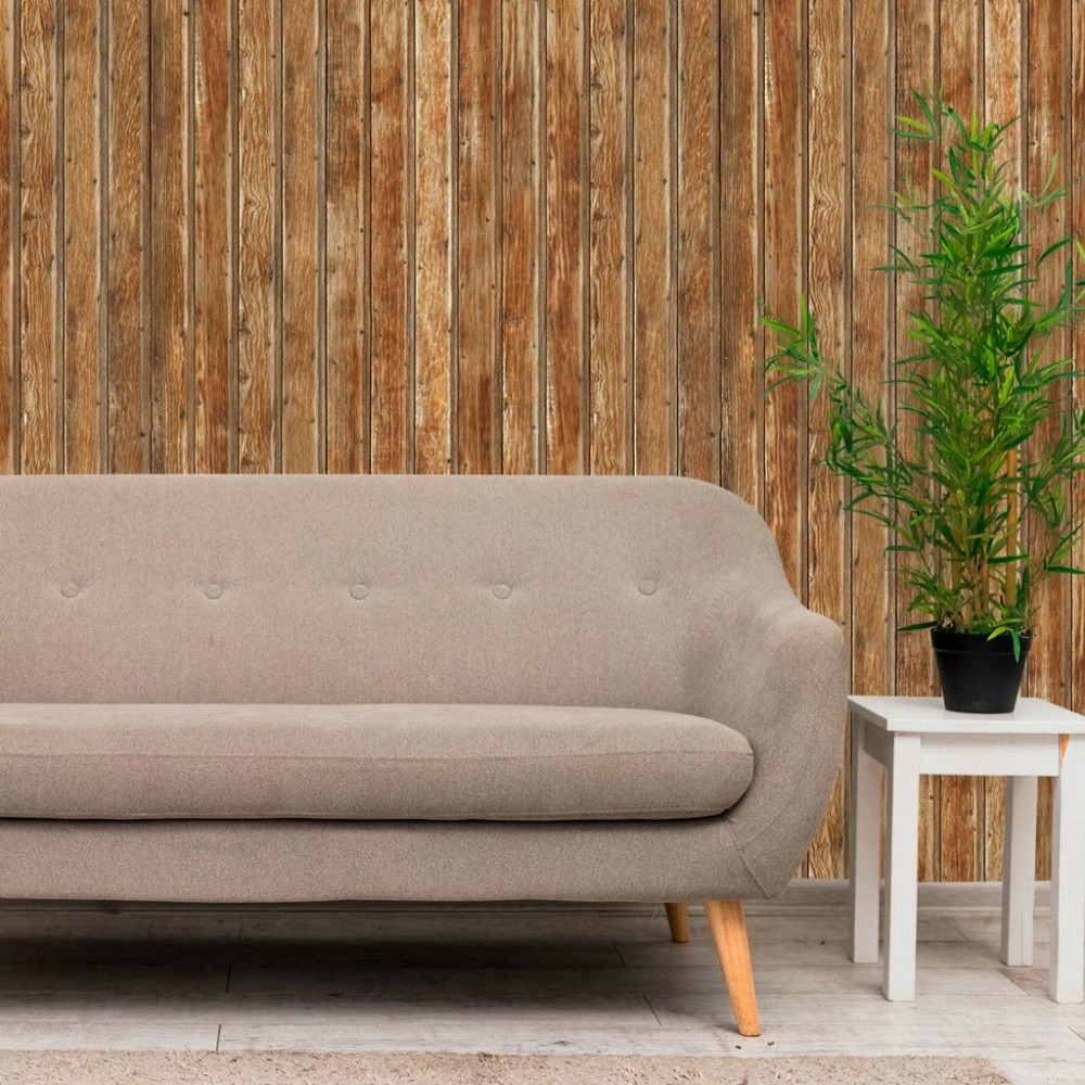 Papel de Parede Madeira Ripada Ferrugem