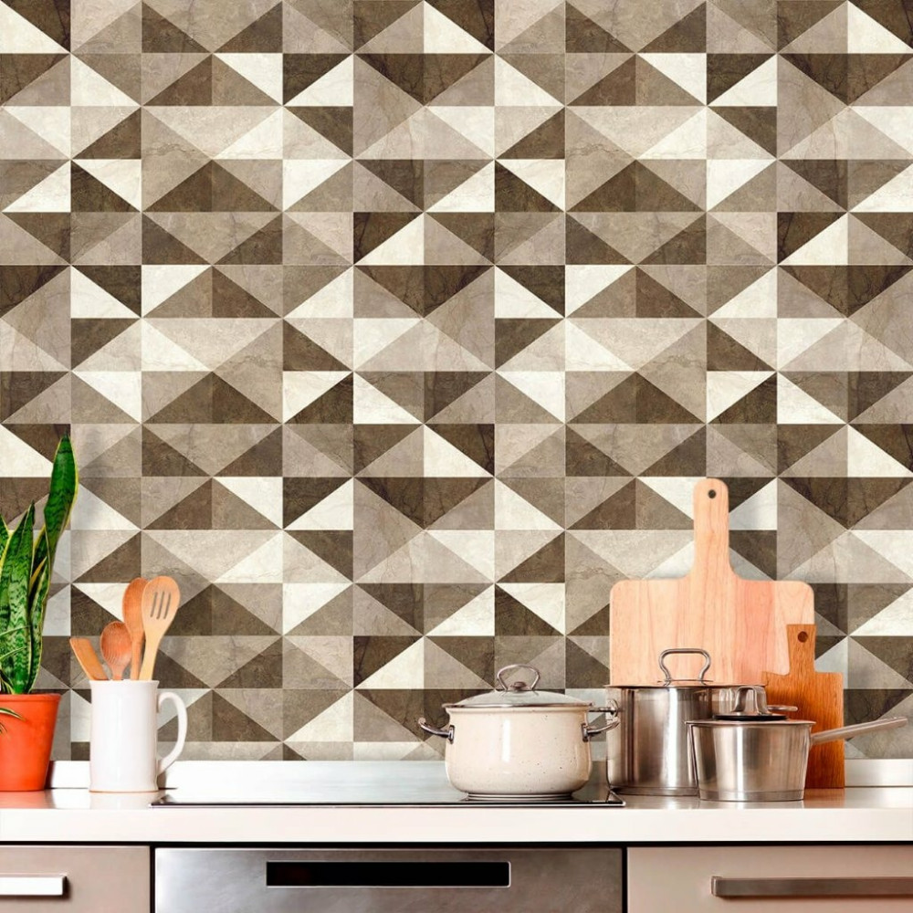 Adesivo de Azulejo Hidráulico Cimento Queimado Brown