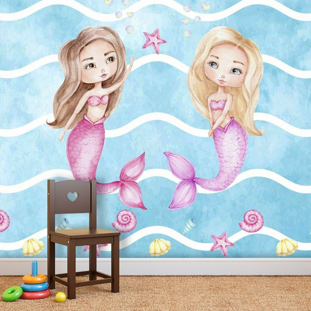 Papel De Parede Personalizado Two Memaids