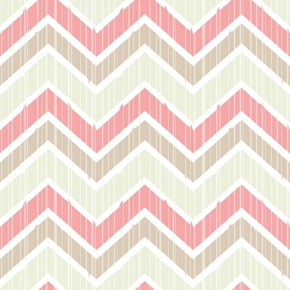 Papel de Parede Chevron em tons de Bege e Rosa