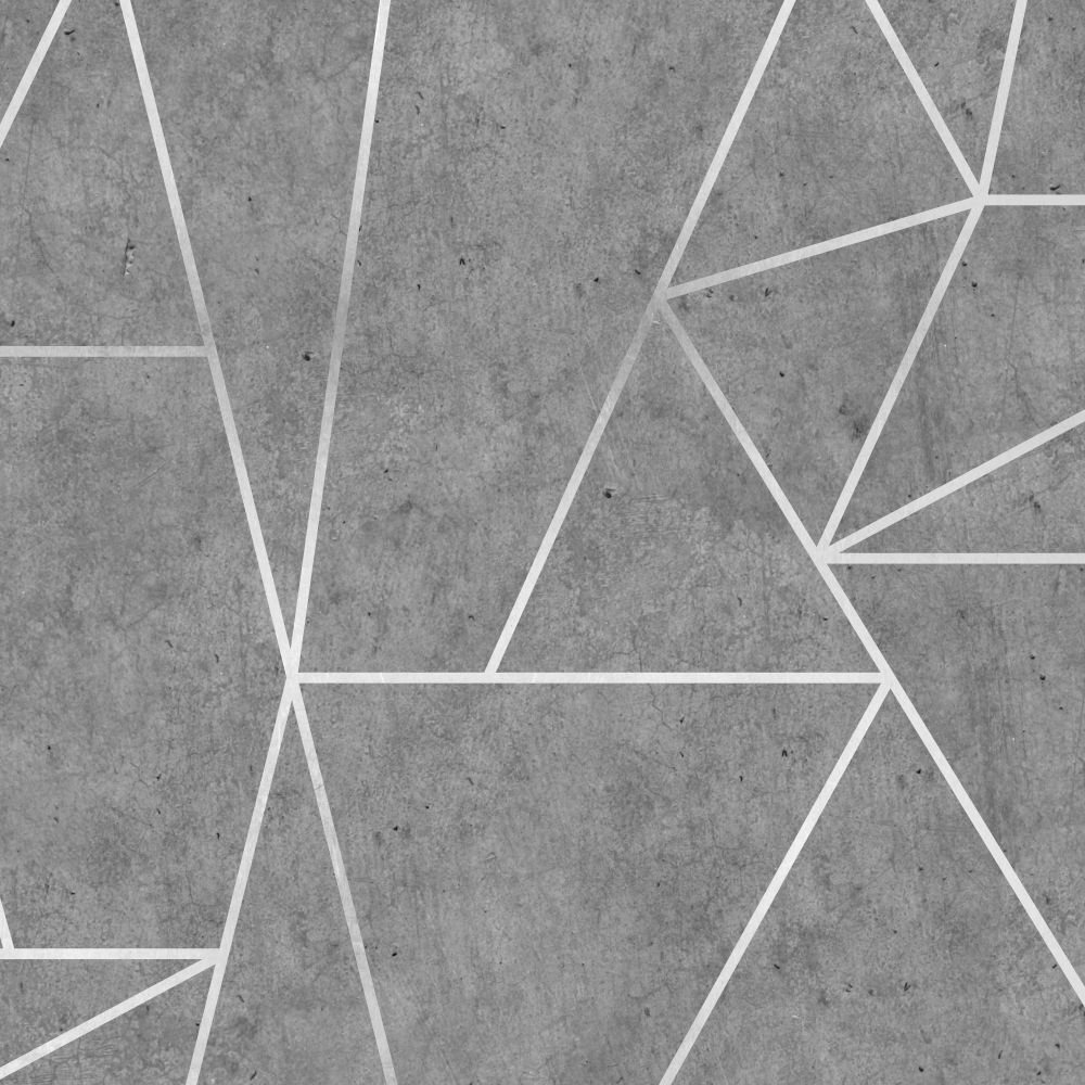 Papel de Parede Geométrico Premium Cimento Queimado