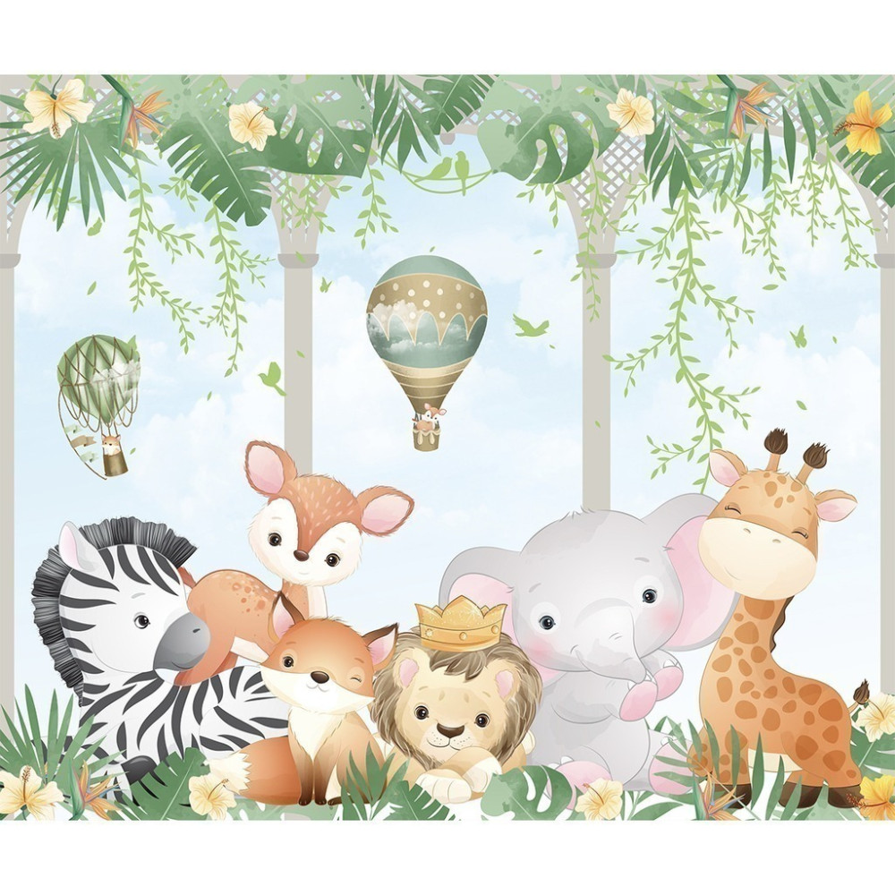 Papel De Parede Personalizado Animaizinhos Fofos Safári