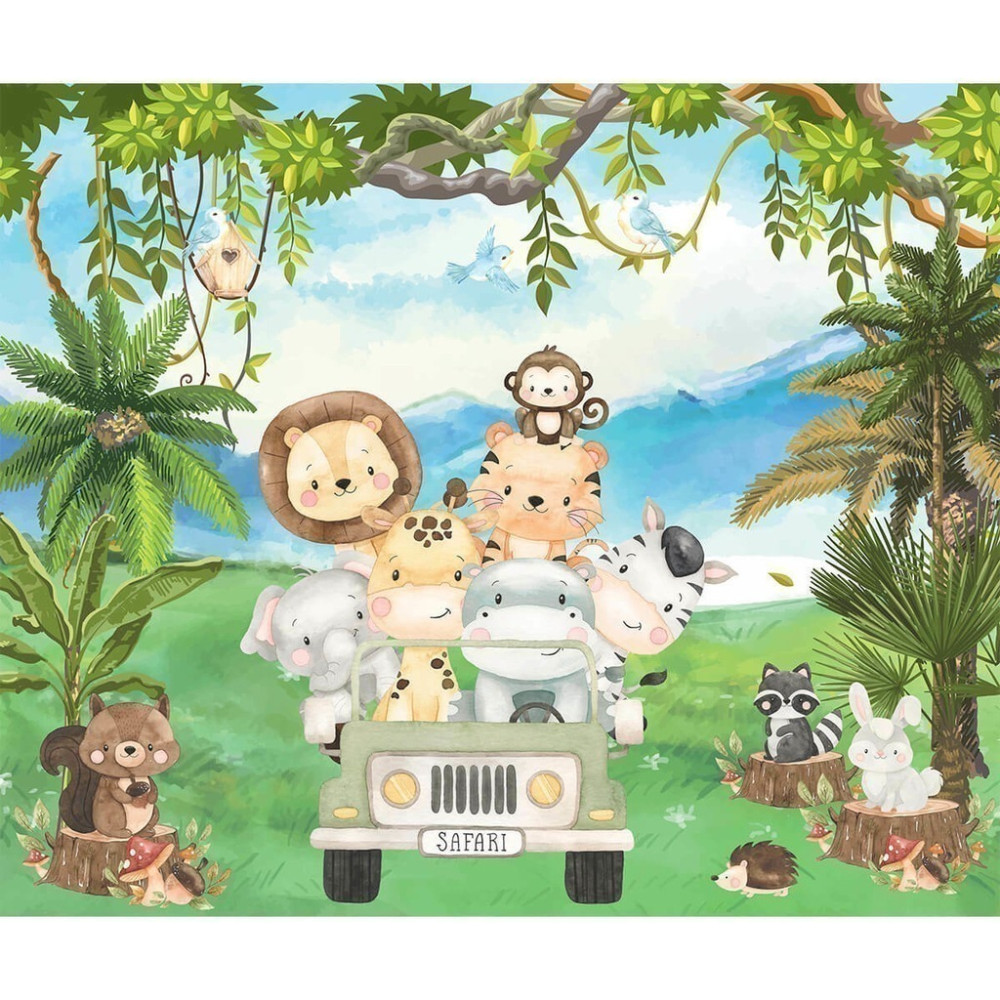 Papel De Parede Personalizado Passeio Encantado Safári
