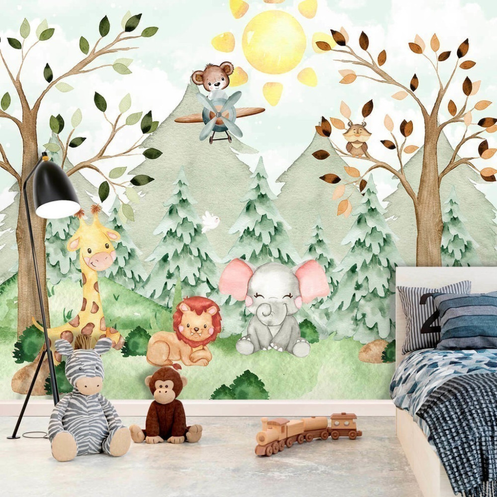 Papel De Parede Personalizado Amiguinhos Da Floresta Cute Papel De Parede Personalizado Amiguinhos Da Floresta Cute