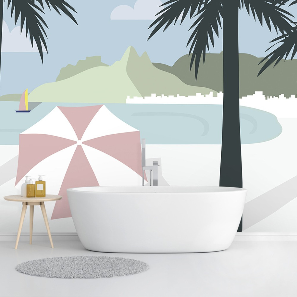 Papel De Parede Personalizado Praia