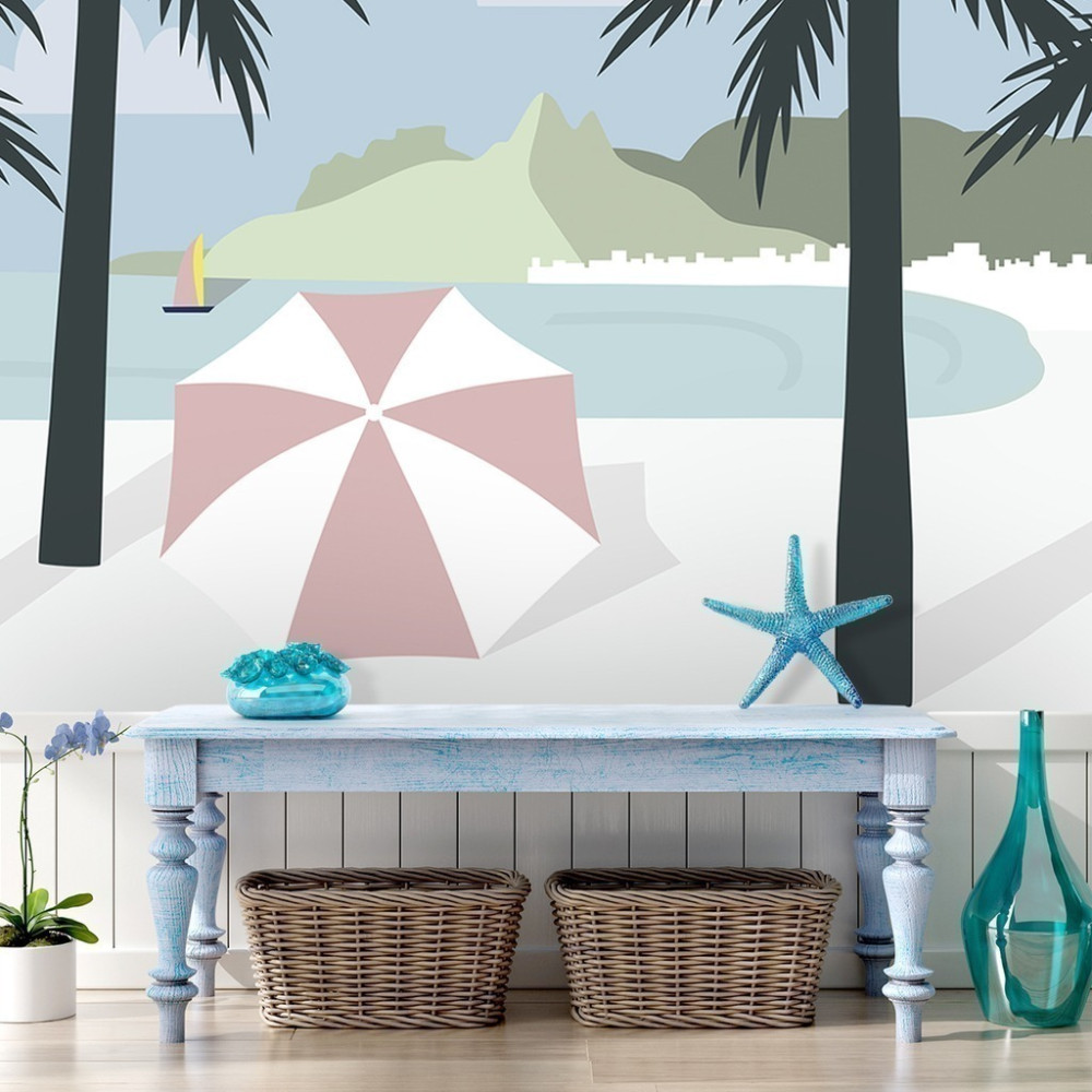 Papel De Parede Personalizado Praia