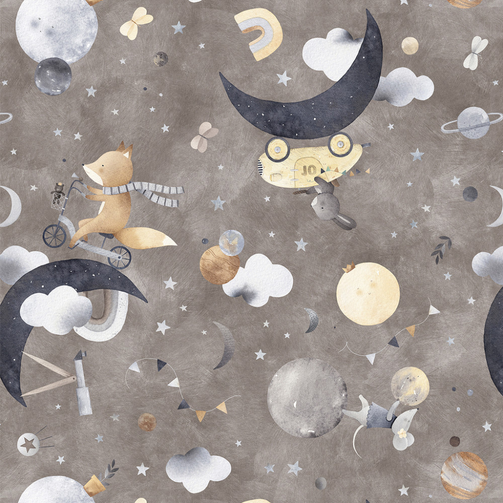 Papel de Parede Baby Noite dos Sonhos dos Animais