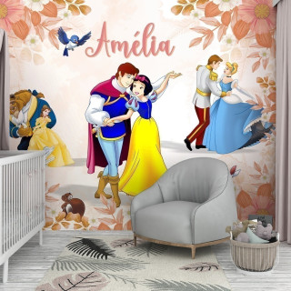 Papel de Parede Personalizado Princesas e Príncipes