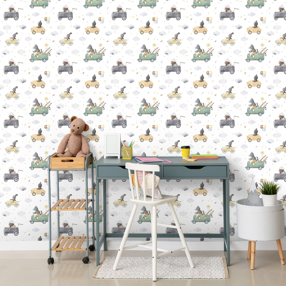 Papel de Parede Baby Corrida dos Bichos Papel de Parede Baby Corrida dos Bichos