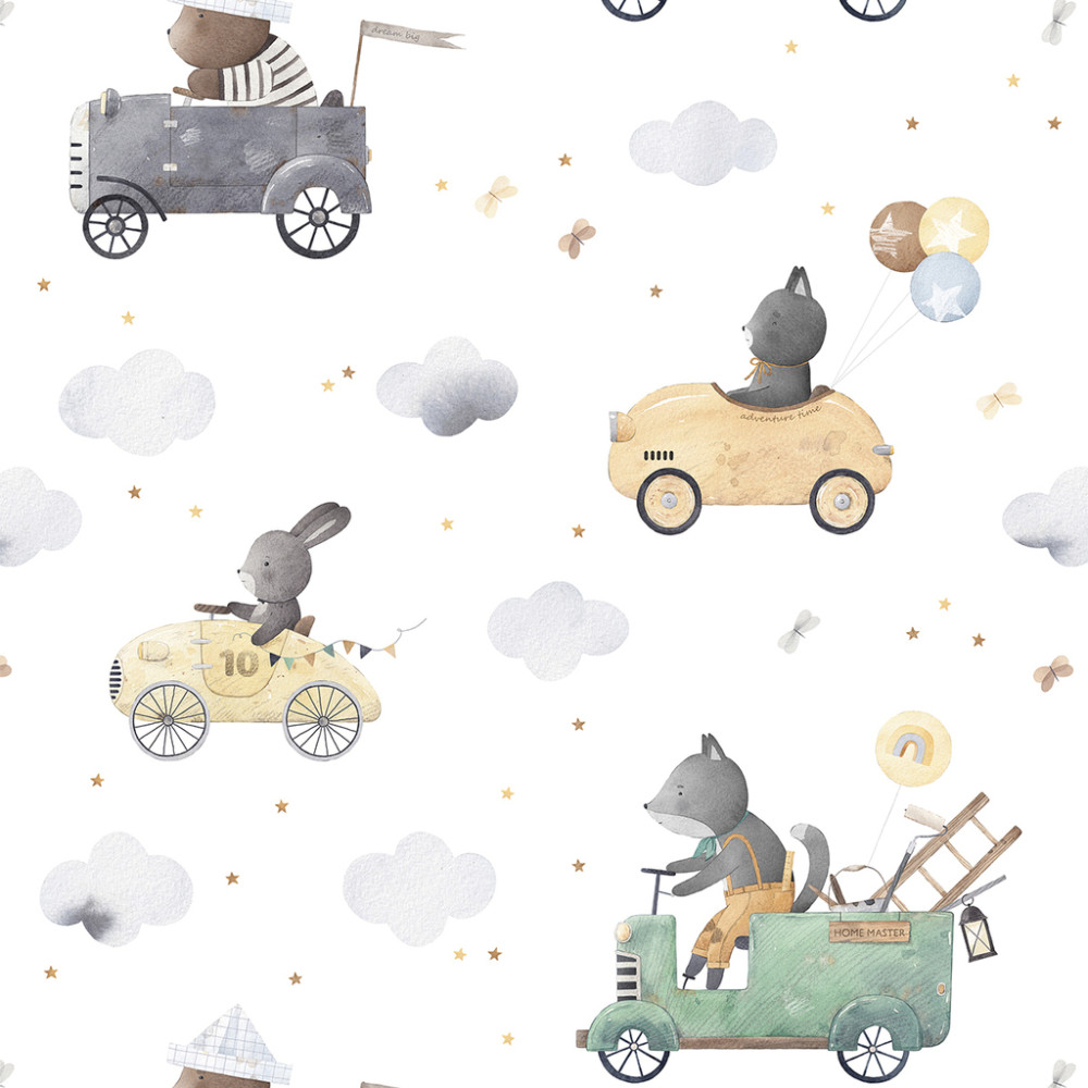 Papel de Parede Baby Corrida dos Bichos Papel de Parede Baby Corrida dos Bichos