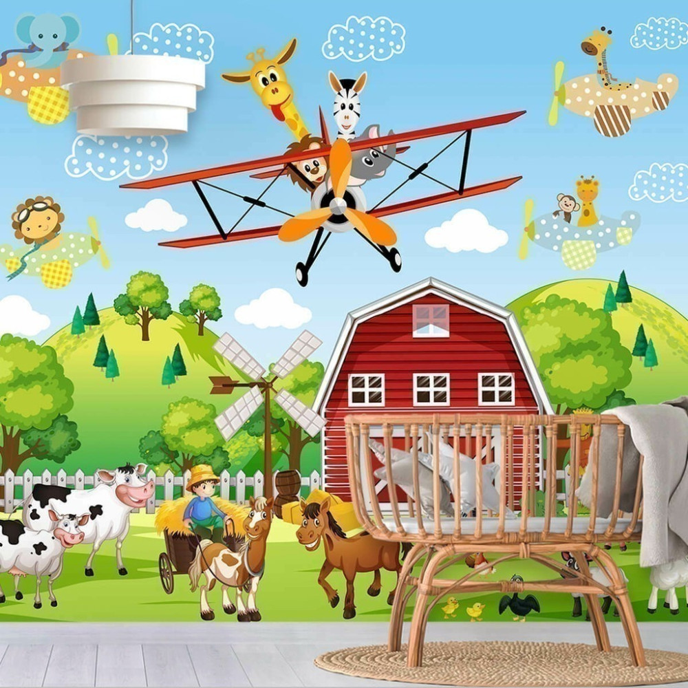 Papel De Parede Personalizado Diversão Na Fazenda