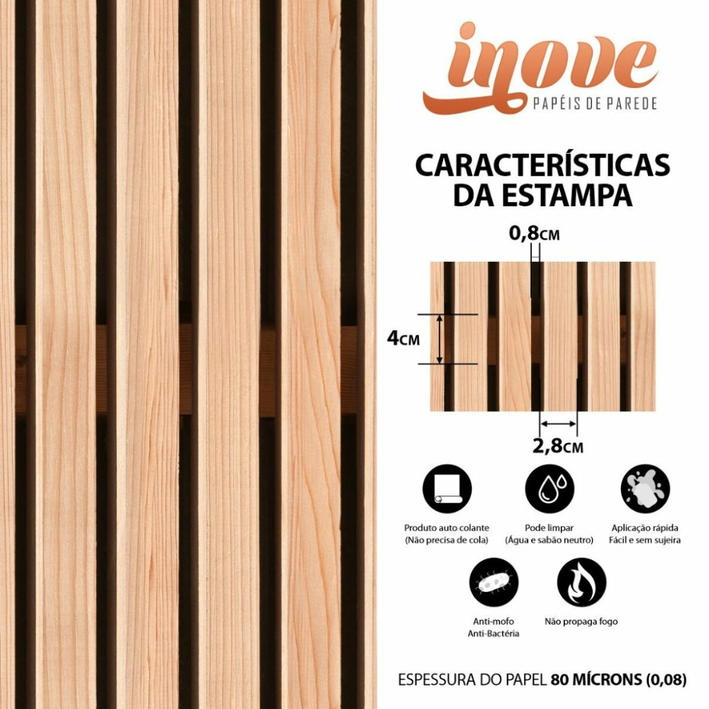Papel de Parede Madeira Ripado