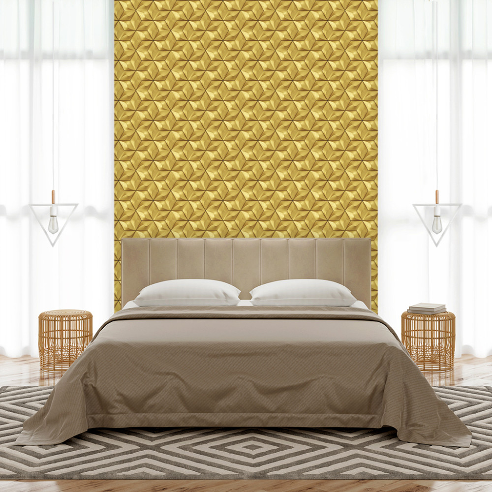 Papel de Parede Geométrico Gold
