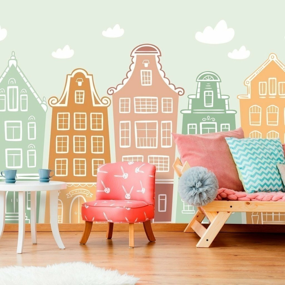 Papel de Parede Personalizado Fun Village Papel de Parede Personalizado Fun Village