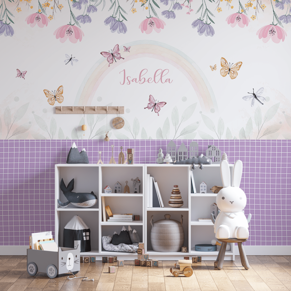 Papel de Parede Personalizado Conto de Fadas Floral Papel de Parede Personalizado Conto de Fadas Floral