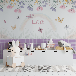 Papel de Parede Personalizado Conto de Fadas Floral