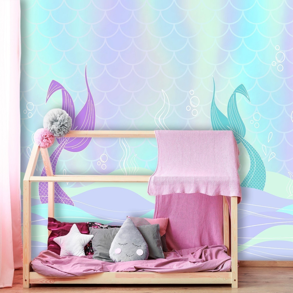 Papel de Parede Personalizado Calda de Sereias