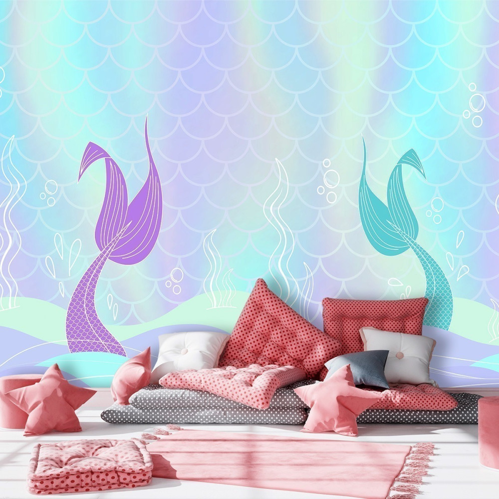 Papel de Parede Personalizado Calda de Sereias