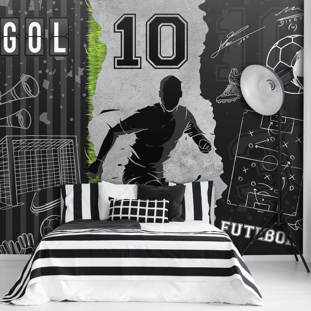 Papel de Parede Personalizado Paixão pelo Futebol