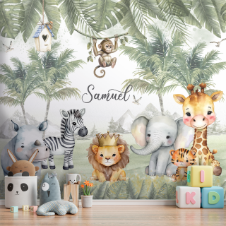 Papel de Parede Personalizado Aventura na Selva