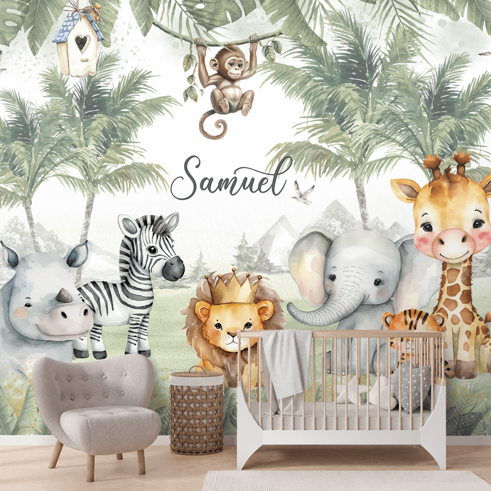 Papel de Parede Personalizado Aventura na Selva