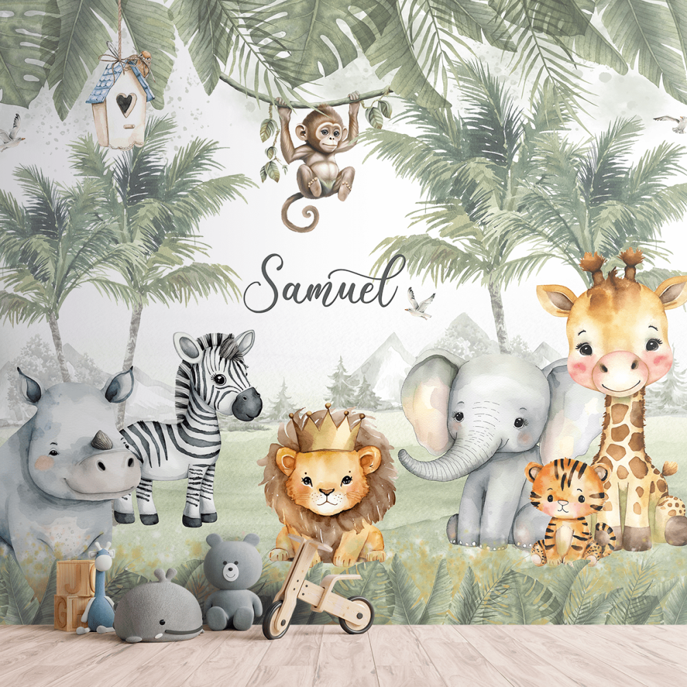 Papel de Parede Personalizado Aventura na Selva